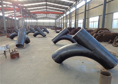 Carbon Steel SCH80 Seamless Pipe Tee , Metal Pipe Fittings Anti Grinding
